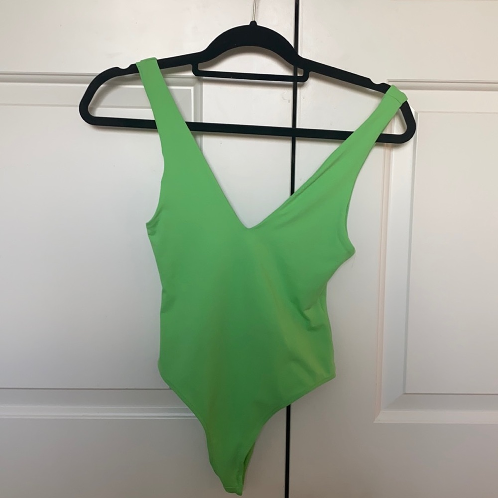 Neon green bodysuit